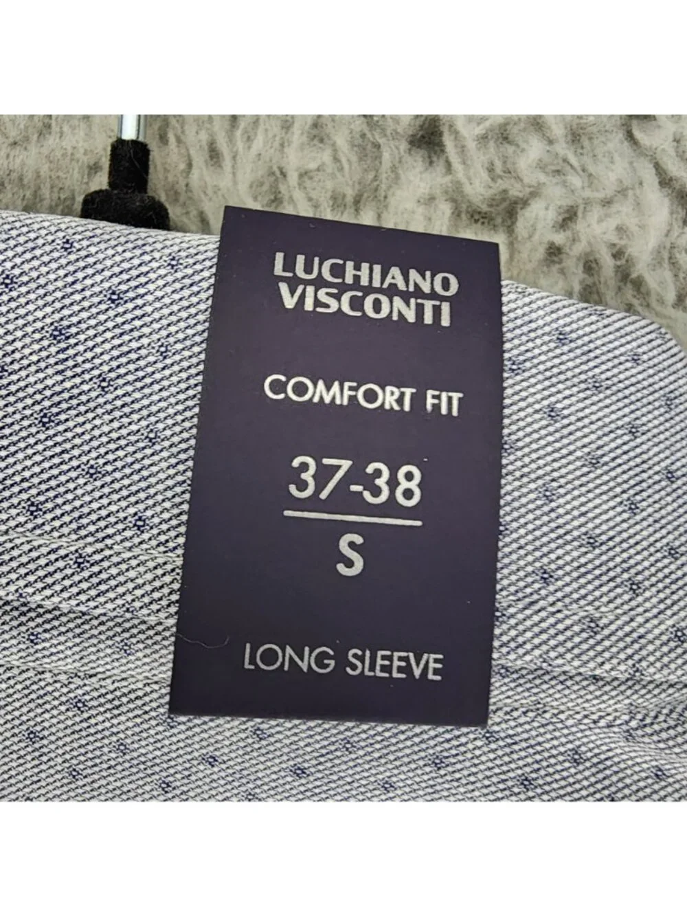 Luchiano Visconti Shirt Mens Small Blue Long Sleeve Button Up *NWT*